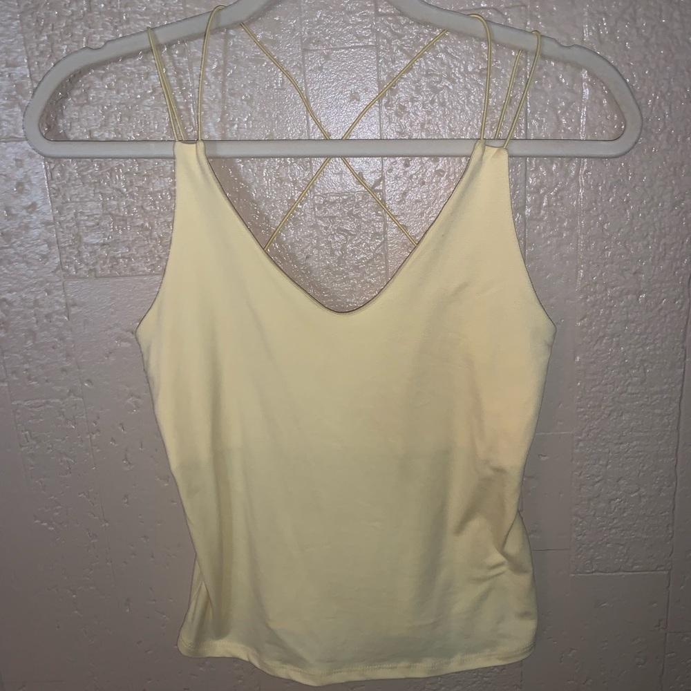 gaze yellow cross-strap tank top (small)